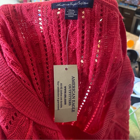 American Eagle Outfitters Pink Cable Knit Sweater Size XS New With Tags - Picture 7 of 8